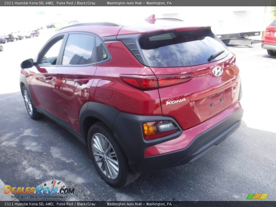 2021 Hyundai Kona SEL AWD Pulse Red / Black/Gray Photo #6