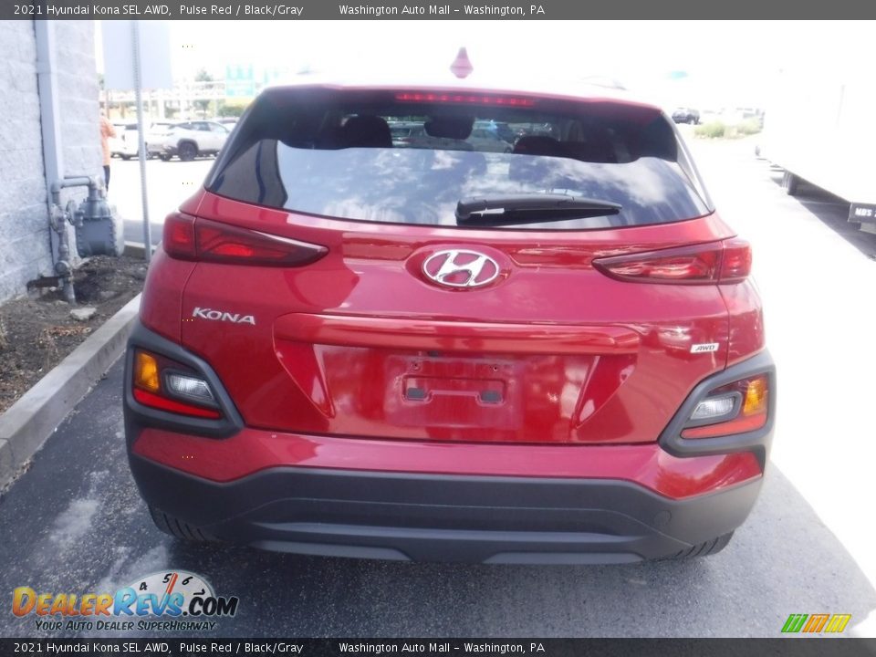 2021 Hyundai Kona SEL AWD Pulse Red / Black/Gray Photo #7