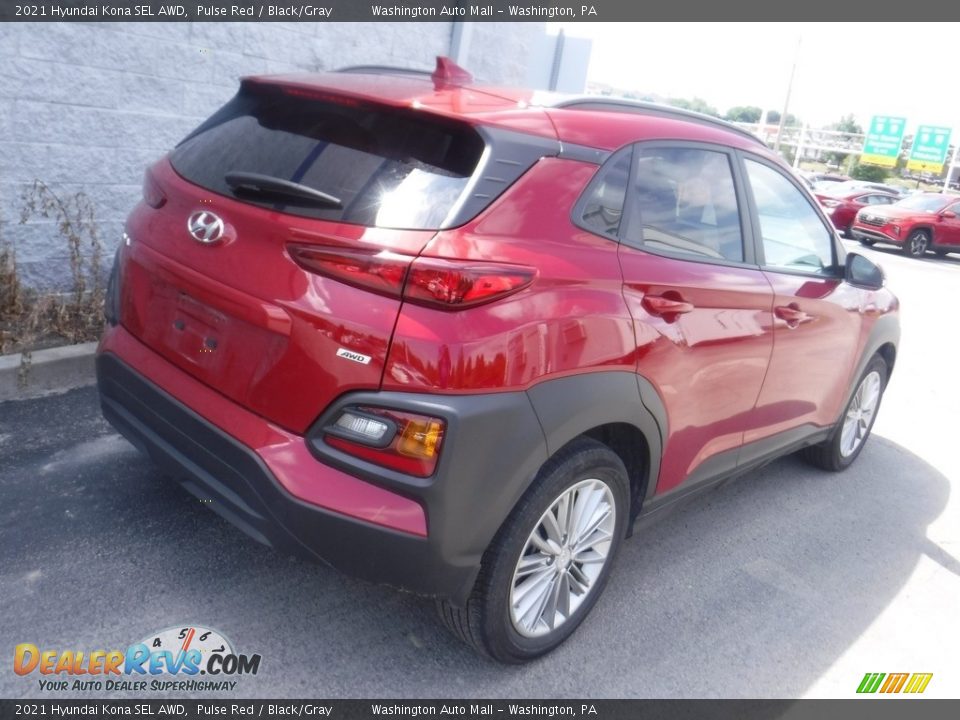 2021 Hyundai Kona SEL AWD Pulse Red / Black/Gray Photo #8