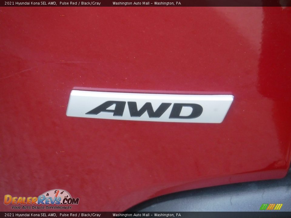 2021 Hyundai Kona SEL AWD Pulse Red / Black/Gray Photo #9