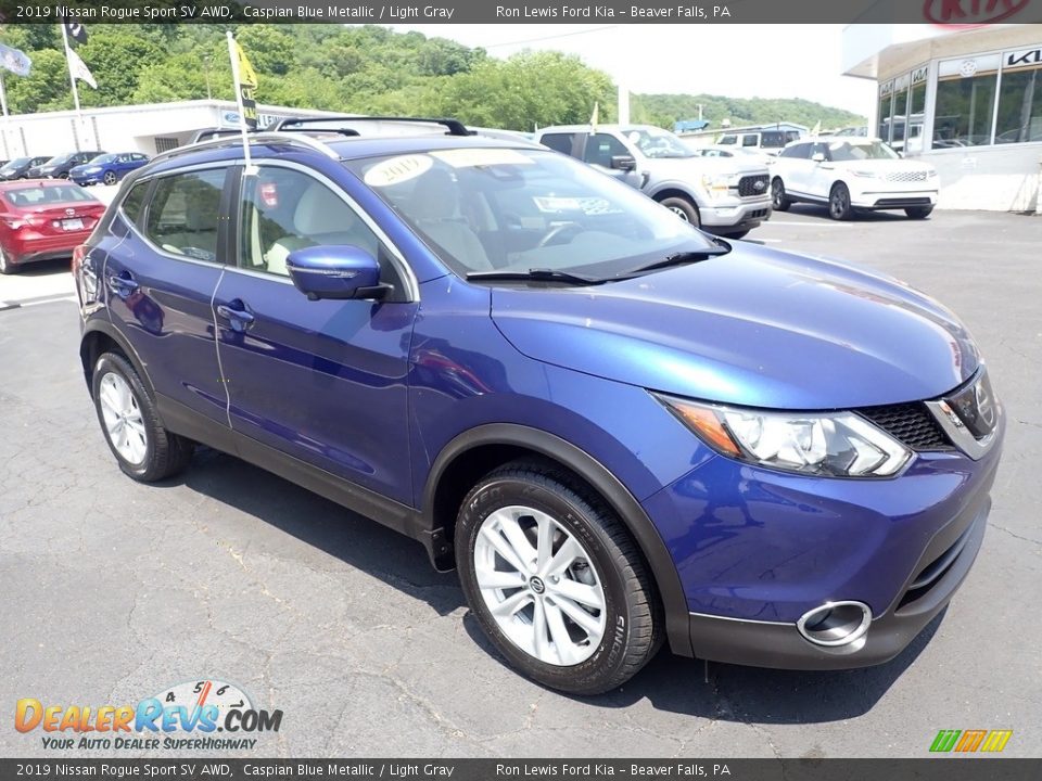 2019 Nissan Rogue Sport SV AWD Caspian Blue Metallic / Light Gray Photo #2