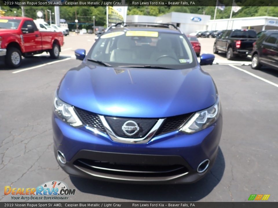 2019 Nissan Rogue Sport SV AWD Caspian Blue Metallic / Light Gray Photo #3