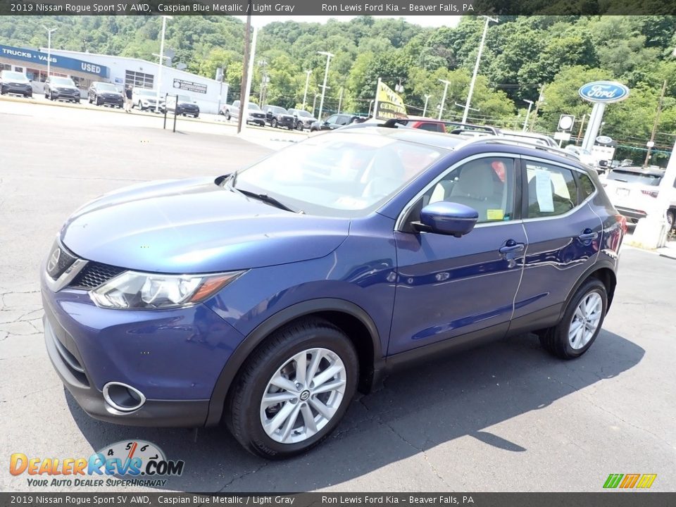 2019 Nissan Rogue Sport SV AWD Caspian Blue Metallic / Light Gray Photo #4