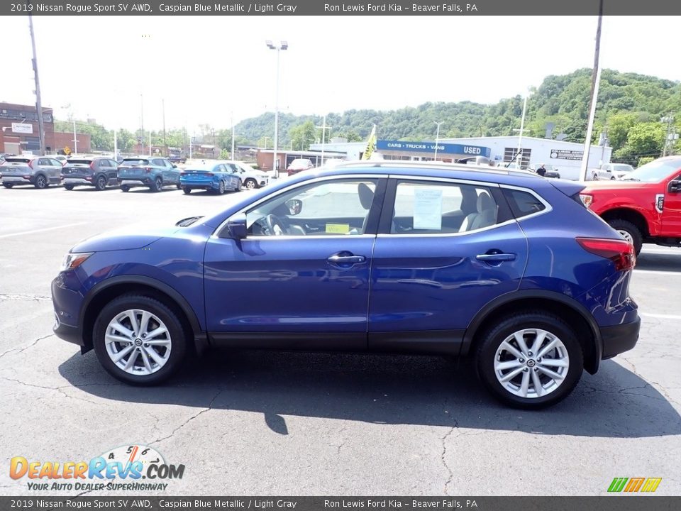 2019 Nissan Rogue Sport SV AWD Caspian Blue Metallic / Light Gray Photo #5