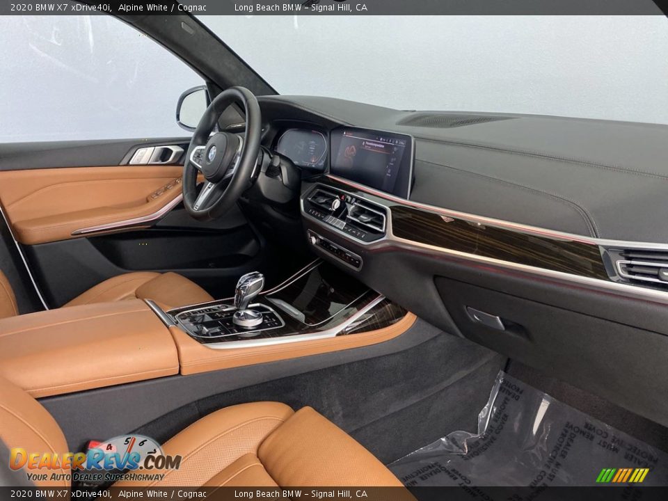 2020 BMW X7 xDrive40i Alpine White / Cognac Photo #32