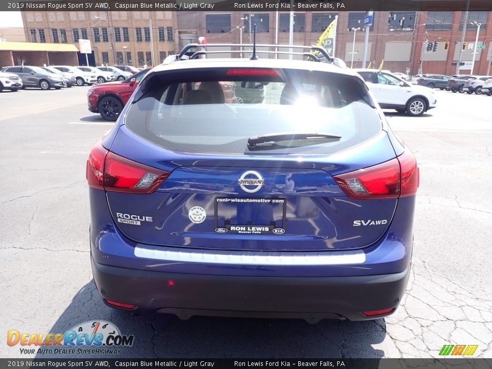 2019 Nissan Rogue Sport SV AWD Caspian Blue Metallic / Light Gray Photo #7