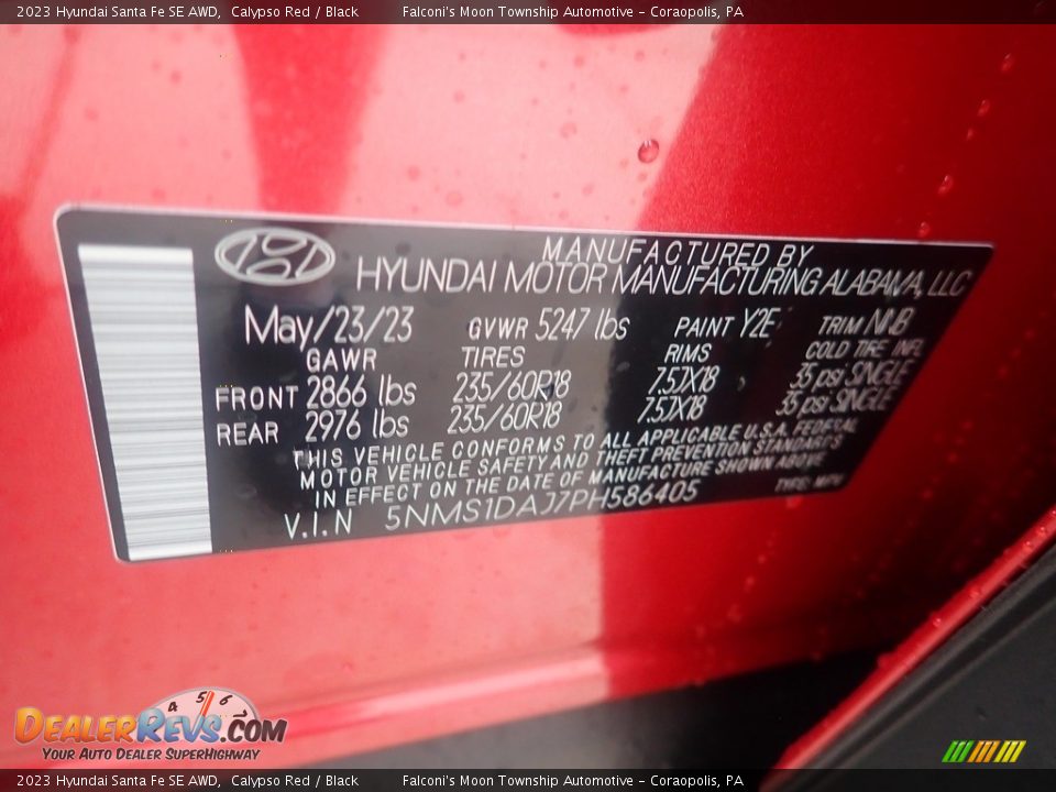 2023 Hyundai Santa Fe SE AWD Calypso Red / Black Photo #18