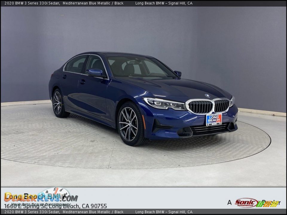 2020 BMW 3 Series 330i Sedan Mediterranean Blue Metallic / Black Photo #1