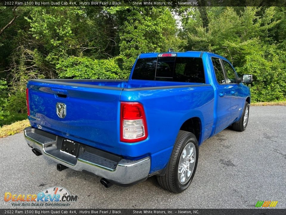 2022 Ram 1500 Big Horn Quad Cab 4x4 Hydro Blue Pearl / Black Photo #6