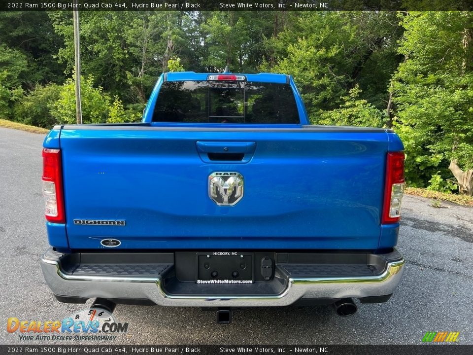 2022 Ram 1500 Big Horn Quad Cab 4x4 Hydro Blue Pearl / Black Photo #7