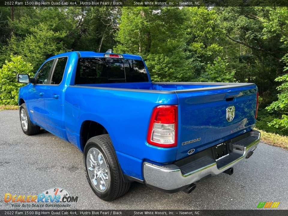 2022 Ram 1500 Big Horn Quad Cab 4x4 Hydro Blue Pearl / Black Photo #9