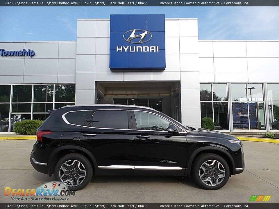 Black Noir Pearl 2023 Hyundai Santa Fe Hybrid Limited AWD Plug-In Hybrid Photo #1