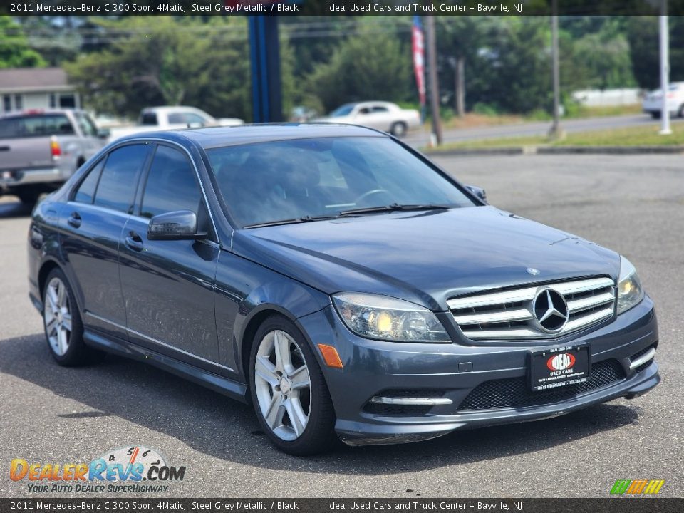 2011 Mercedes-Benz C 300 Sport 4Matic Steel Grey Metallic / Black Photo #2