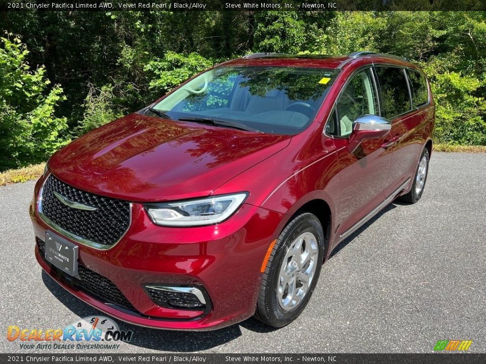 2021 Chrysler Pacifica Limited AWD Velvet Red Pearl / Black/Alloy Photo #2