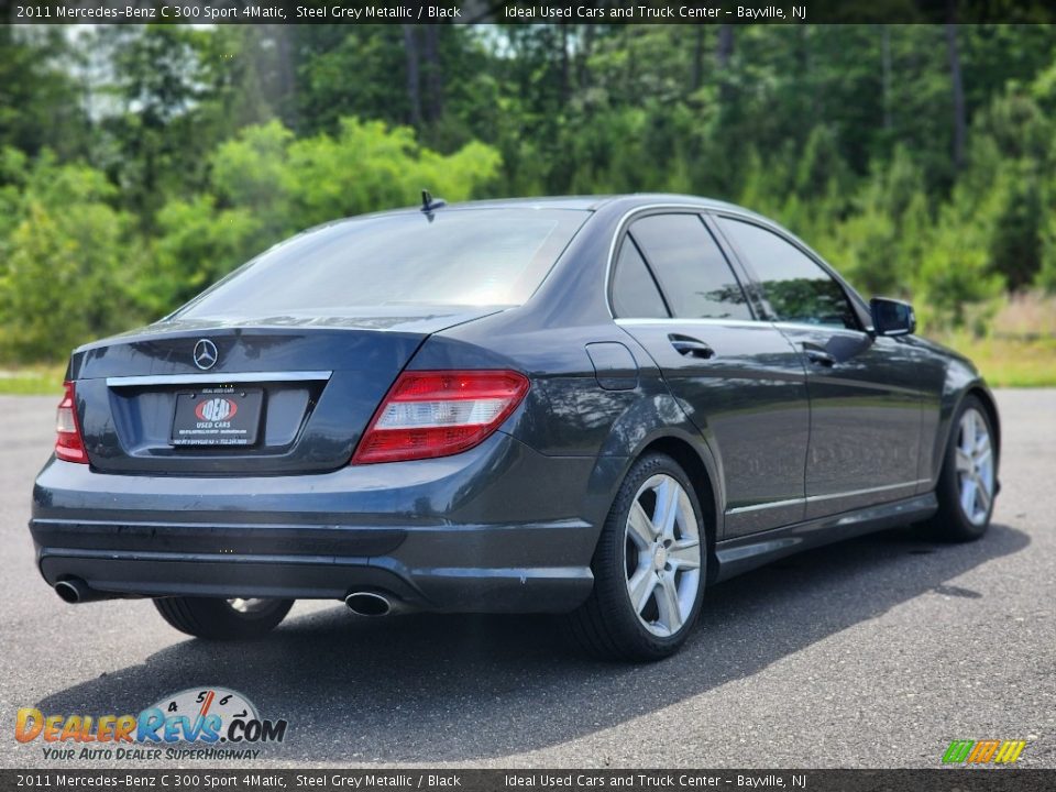 2011 Mercedes-Benz C 300 Sport 4Matic Steel Grey Metallic / Black Photo #6