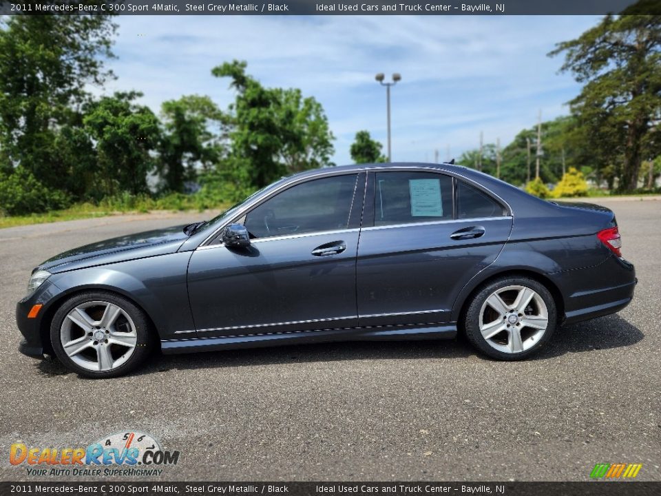 2011 Mercedes-Benz C 300 Sport 4Matic Steel Grey Metallic / Black Photo #7