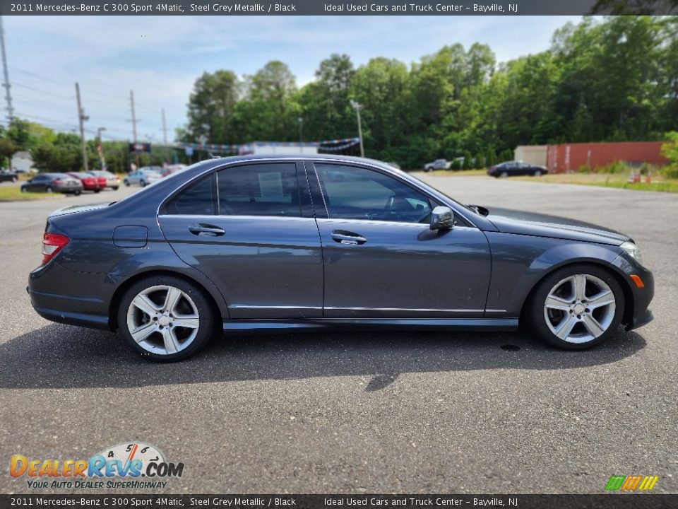 2011 Mercedes-Benz C 300 Sport 4Matic Steel Grey Metallic / Black Photo #8