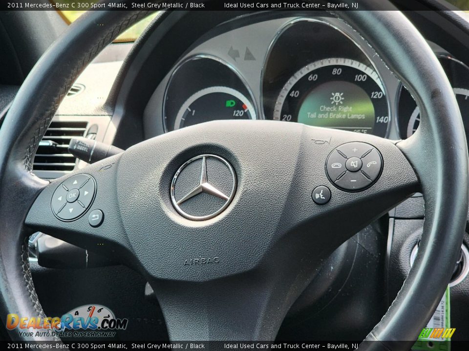 2011 Mercedes-Benz C 300 Sport 4Matic Steel Grey Metallic / Black Photo #18