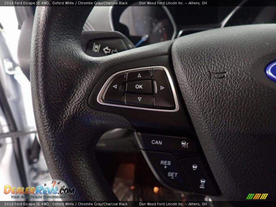 2019 Ford Escape SE 4WD Oxford White / Chromite Gray/Charcoal Black Photo #24