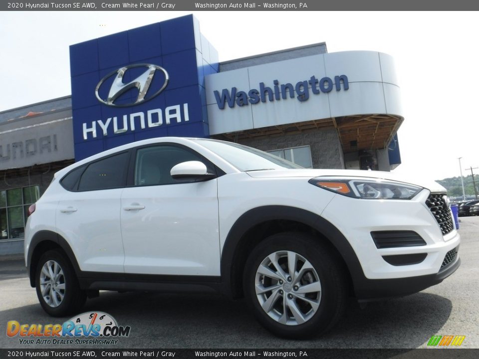 2020 Hyundai Tucson SE AWD Cream White Pearl / Gray Photo #2