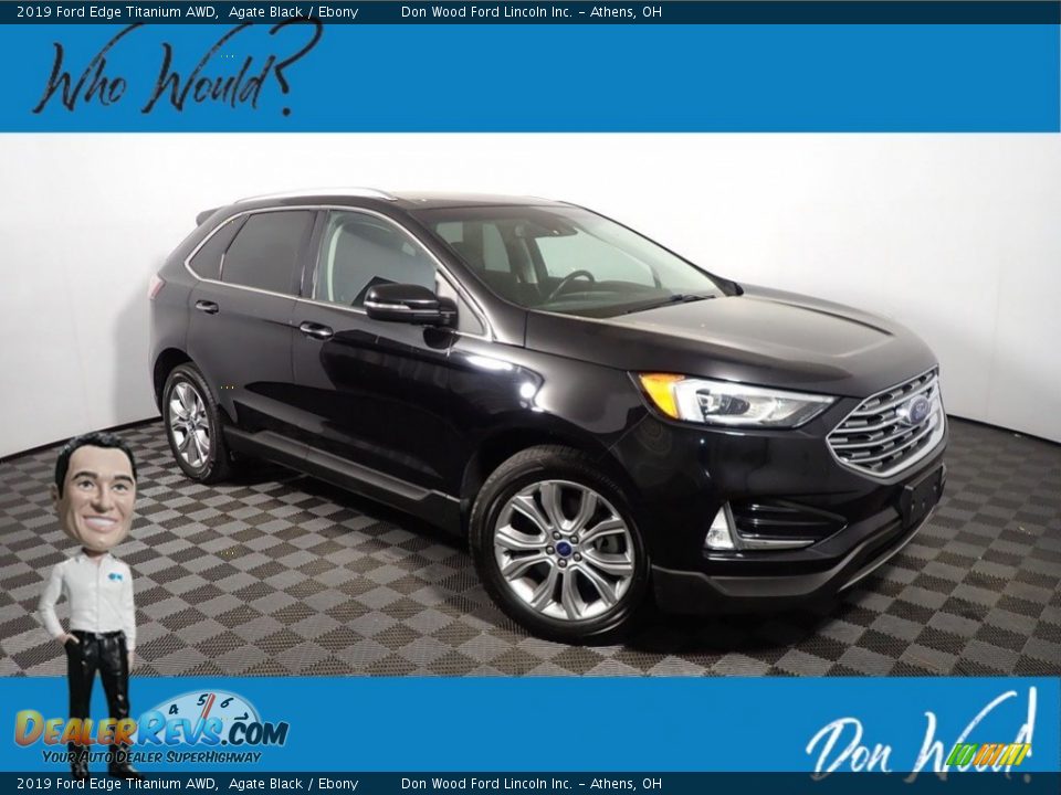 2019 Ford Edge Titanium AWD Agate Black / Ebony Photo #1