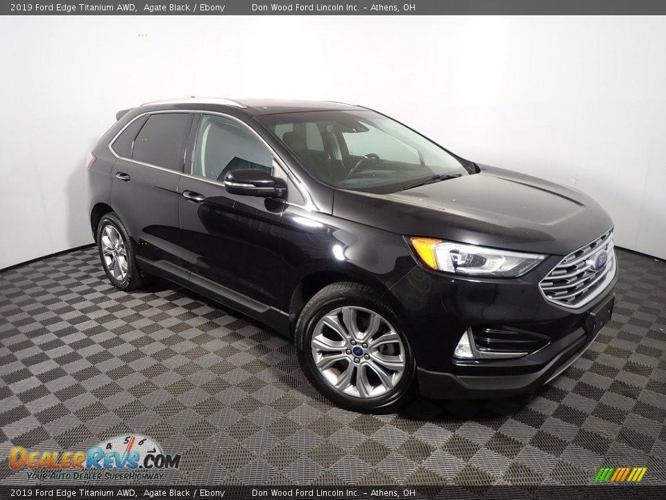 2019 Ford Edge Titanium AWD Agate Black / Ebony Photo #3