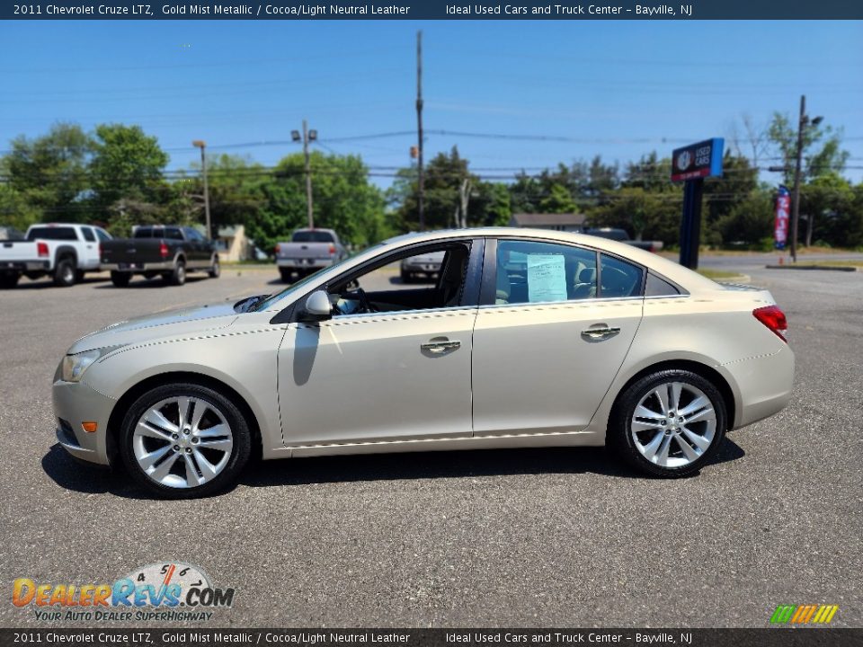 2011 Chevrolet Cruze LTZ Gold Mist Metallic / Cocoa/Light Neutral Leather Photo #7