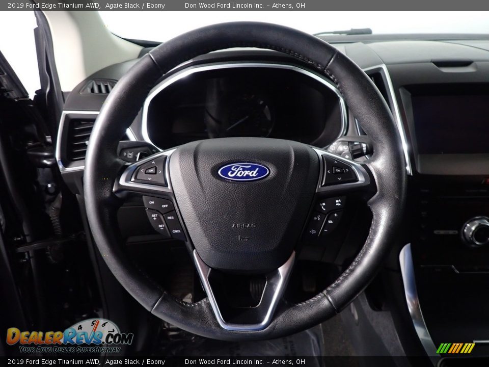 2019 Ford Edge Titanium AWD Agate Black / Ebony Photo #25