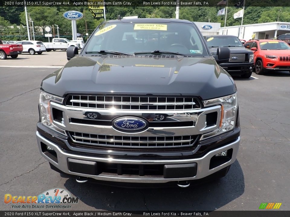 2020 Ford F150 XLT SuperCrew 4x4 Agate Black / Medium Earth Gray Photo #3