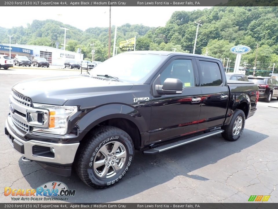 2020 Ford F150 XLT SuperCrew 4x4 Agate Black / Medium Earth Gray Photo #4