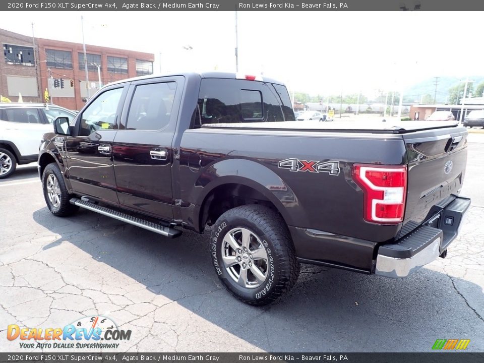 2020 Ford F150 XLT SuperCrew 4x4 Agate Black / Medium Earth Gray Photo #6