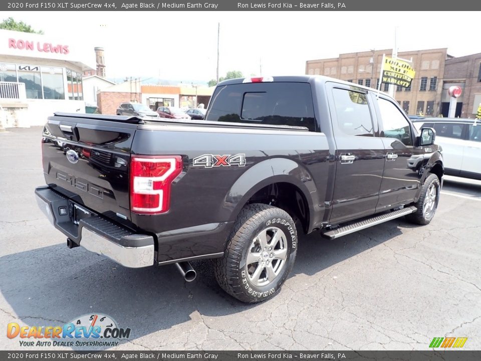 2020 Ford F150 XLT SuperCrew 4x4 Agate Black / Medium Earth Gray Photo #8