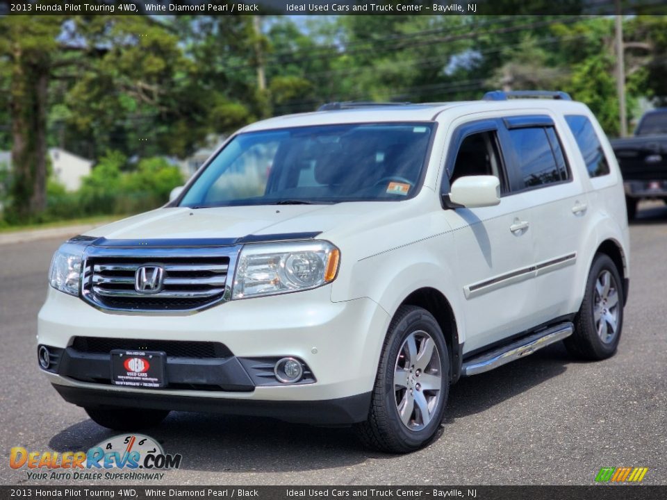 2013 Honda Pilot Touring 4WD White Diamond Pearl / Black Photo #1