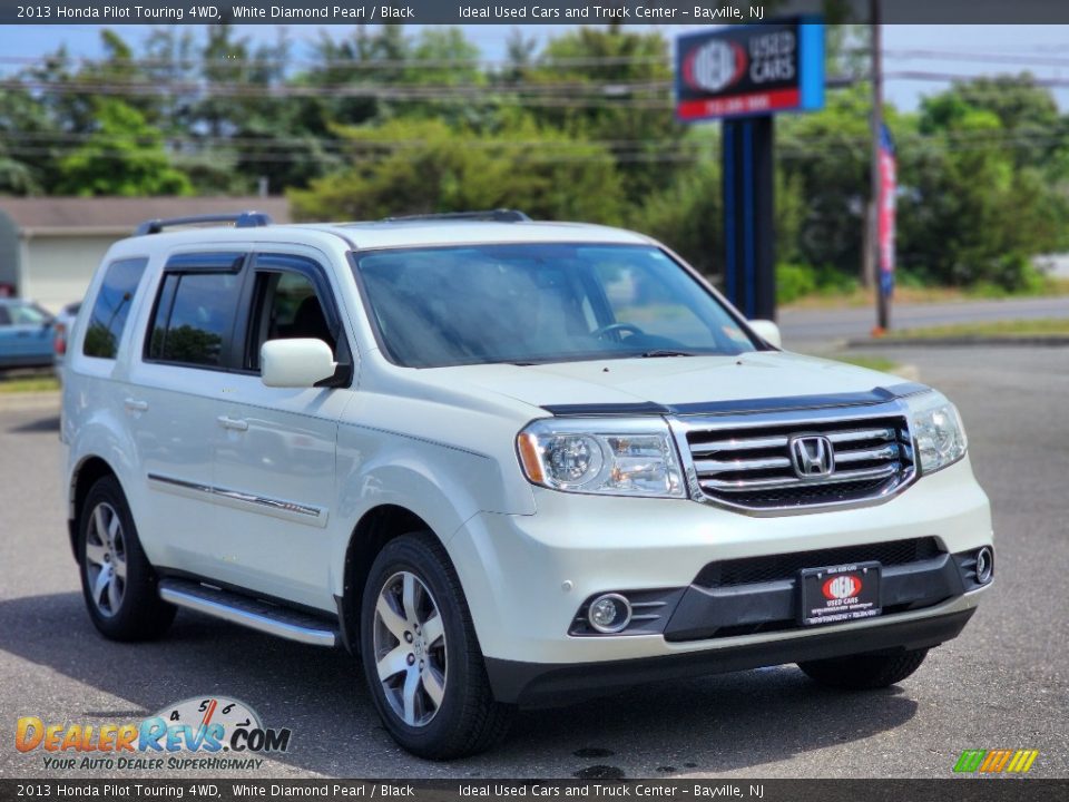 2013 Honda Pilot Touring 4WD White Diamond Pearl / Black Photo #2