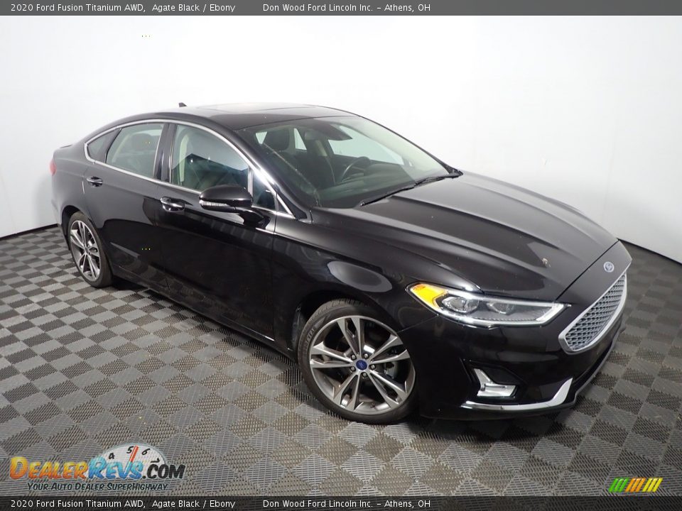 2020 Ford Fusion Titanium AWD Agate Black / Ebony Photo #5