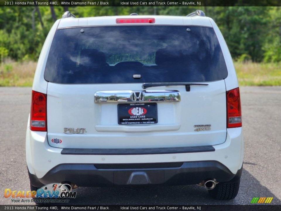 2013 Honda Pilot Touring 4WD White Diamond Pearl / Black Photo #4