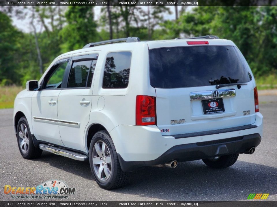 2013 Honda Pilot Touring 4WD White Diamond Pearl / Black Photo #5