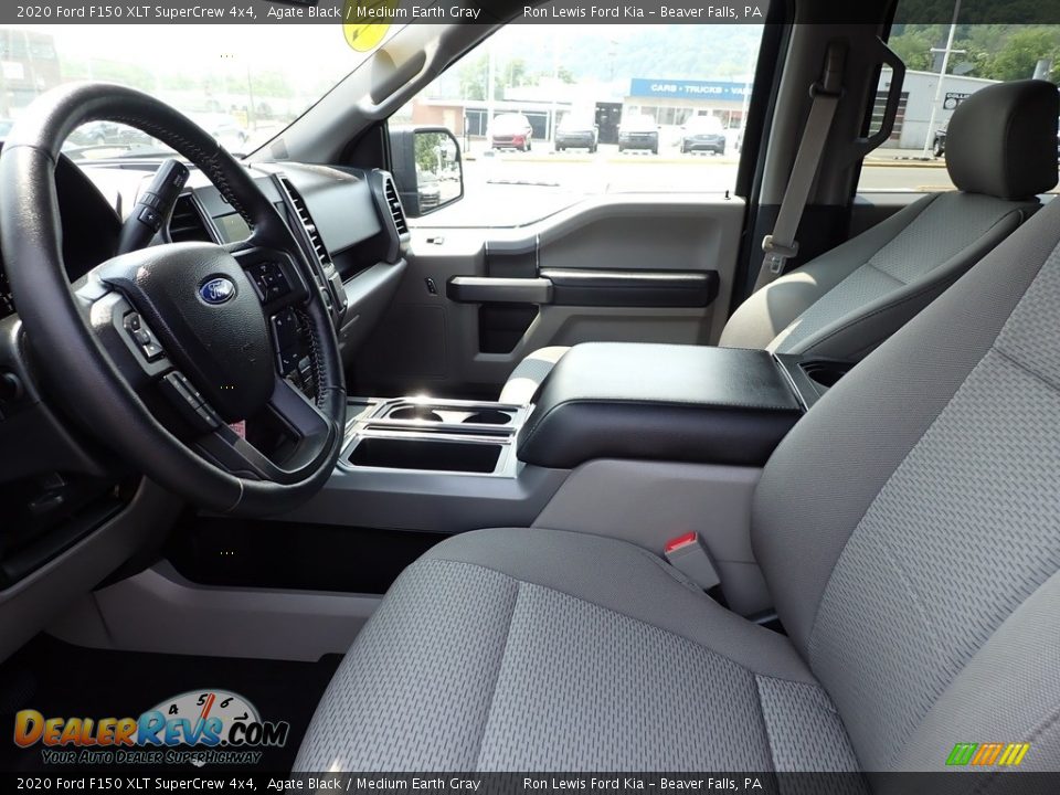 2020 Ford F150 XLT SuperCrew 4x4 Agate Black / Medium Earth Gray Photo #14