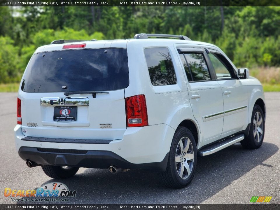 2013 Honda Pilot Touring 4WD White Diamond Pearl / Black Photo #6