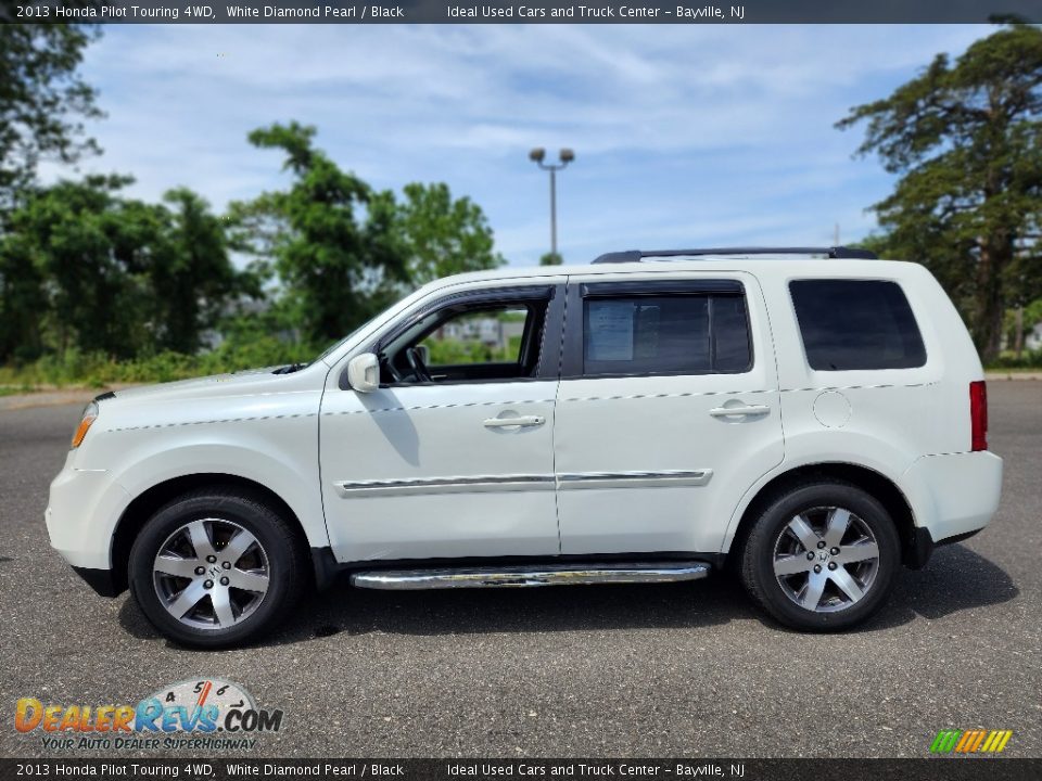 2013 Honda Pilot Touring 4WD White Diamond Pearl / Black Photo #7