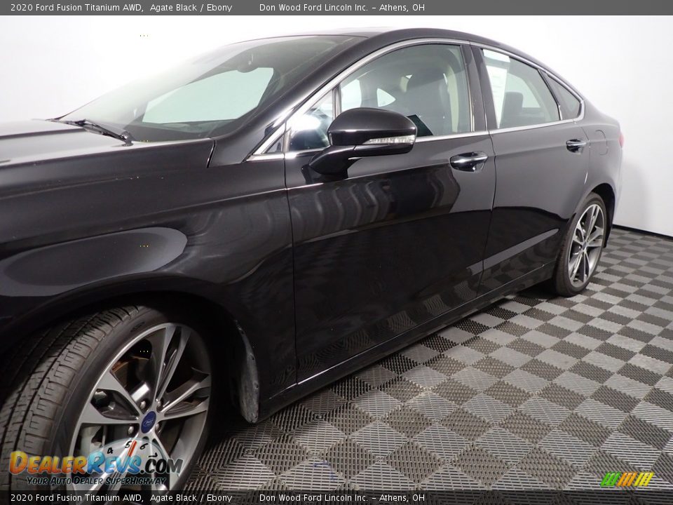 2020 Ford Fusion Titanium AWD Agate Black / Ebony Photo #12