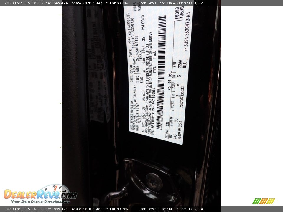 2020 Ford F150 XLT SuperCrew 4x4 Agate Black / Medium Earth Gray Photo #20