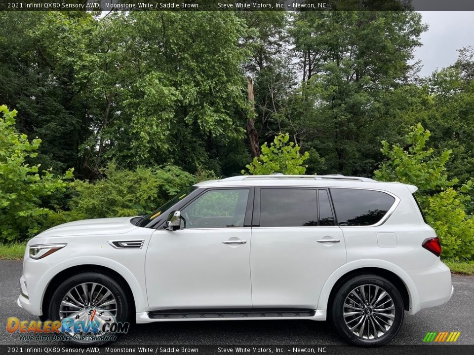 Moonstone White 2021 Infiniti QX80 Sensory AWD Photo #1