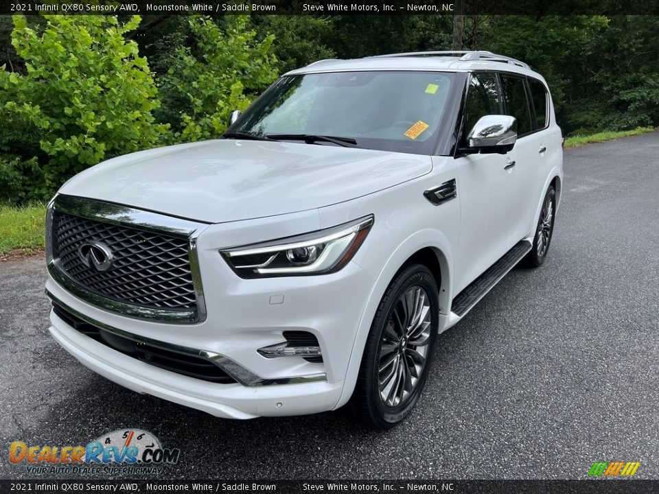 Moonstone White 2021 Infiniti QX80 Sensory AWD Photo #3