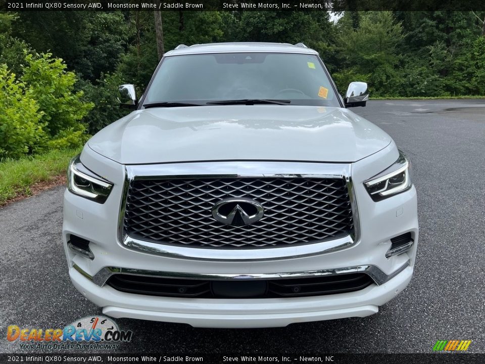 2021 Infiniti QX80 Sensory AWD Moonstone White / Saddle Brown Photo #4