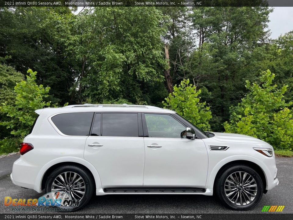 Moonstone White 2021 Infiniti QX80 Sensory AWD Photo #6