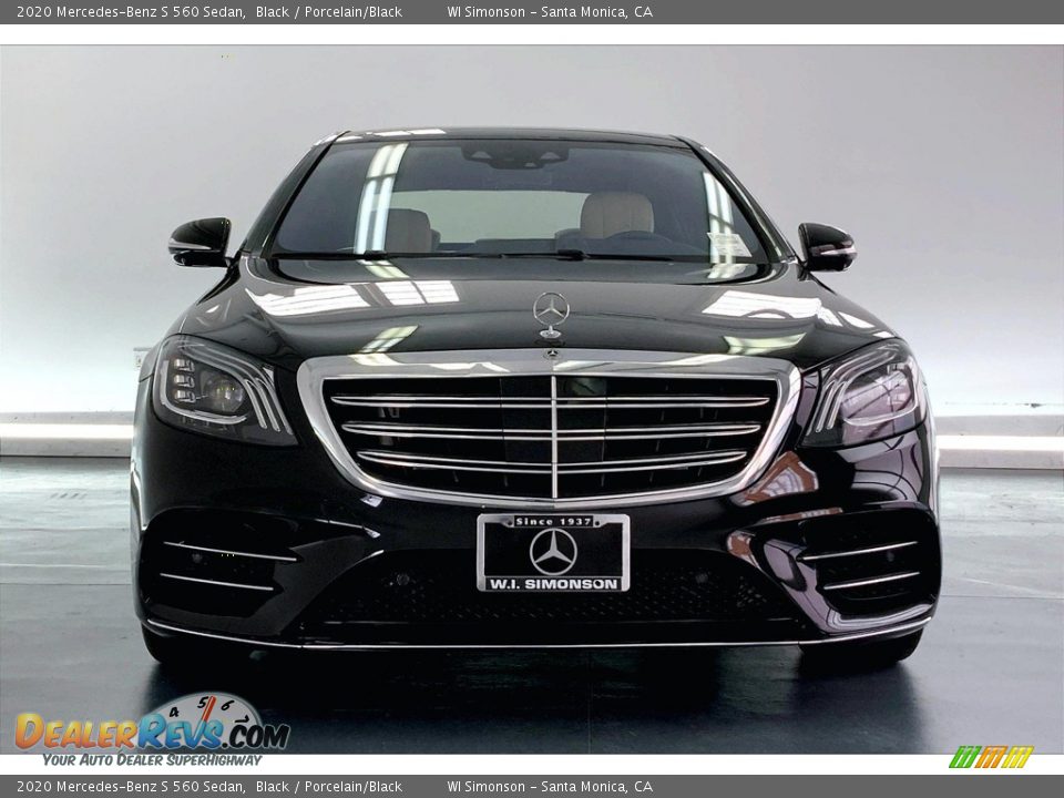 2020 Mercedes-Benz S 560 Sedan Black / Porcelain/Black Photo #2