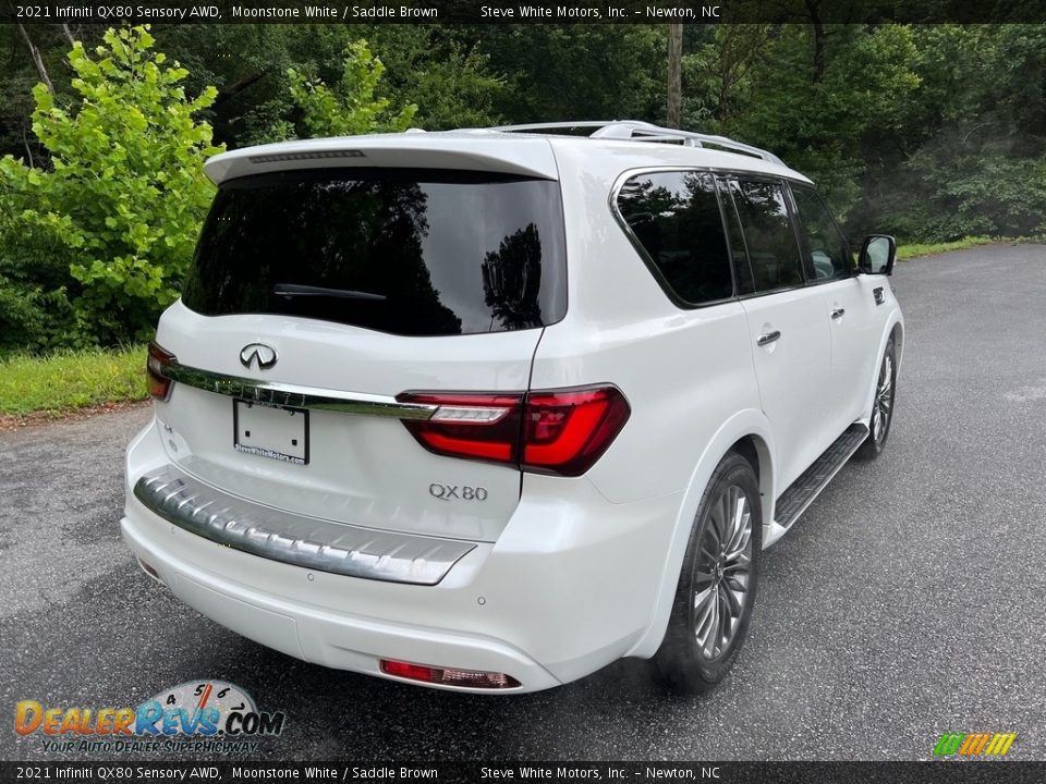 2021 Infiniti QX80 Sensory AWD Moonstone White / Saddle Brown Photo #7