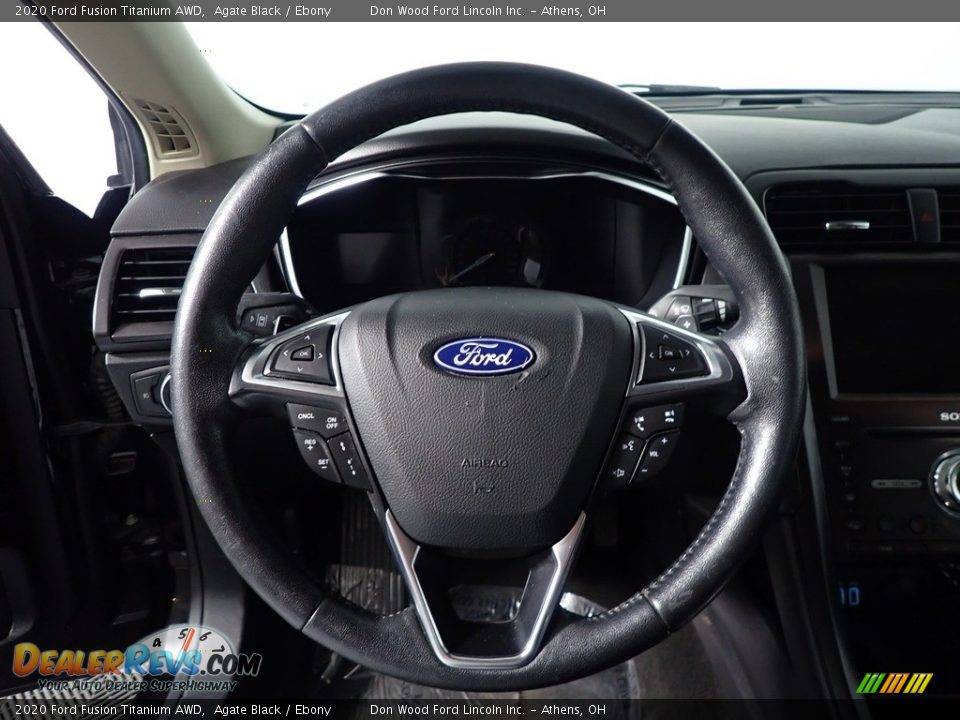 2020 Ford Fusion Titanium AWD Agate Black / Ebony Photo #28