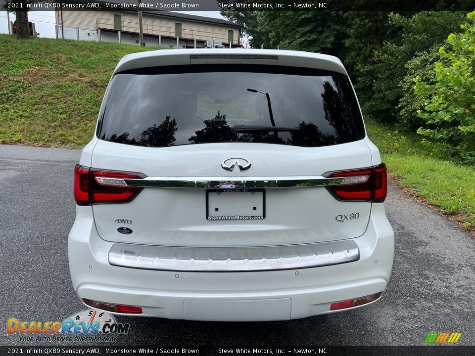 2021 Infiniti QX80 Sensory AWD Moonstone White / Saddle Brown Photo #8